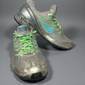 Nike Torch 4 Mens Size 10 Gray Green Running Shoes 343851-040 Athletic Sneaker
